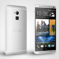 HTC One max Glacial Silver Perspective Left