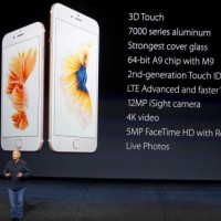 Phil Schiller speaks about the features for new iPhone 6s and iPhone 6s Plus during an Apple media event in San Francisco, California